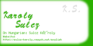karoly sulcz business card